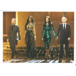 X Factor Judges signed 12x10 colour photo signed by X factor judges Kelly Rowland and Louis Walsh