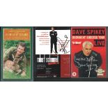 DVD and video signed collection. Includes 2 DVD's signed by Dave Spikey and Robert Schimmel and