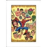 Spiderman 15x11 mounted colour print signed by creator Stan Lee. Good Condition. All autographs
