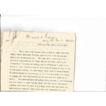 Historical typed letter with Franco-Prussian War interest 1870, four page typed manuscript dated