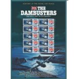 The Dambusters Stamp sheet with ten 1st class stamps showing the raid, from Battle of Britain