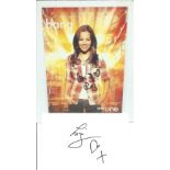 Liz Bronnin signed colour photo and separate signed card. TV Film autograph. Good Condition. All