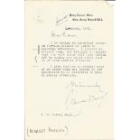 Herbert Morrison TLS dated 2/3/1951. (3 January 1888 - 6 March 1965) was a British Labour politician