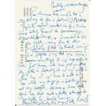 Ronald Searle 1966 Cote des Maures postcard with personal notes to Ginette S. (Dr. & Mme Seidman)