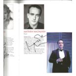 Kim Cattrall and Matthew McFadyen signed Private Lives programme. Signed on inside pages. TV Film