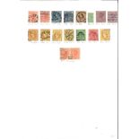 Victoria stamp collection on A4 sheet. 17 stamps. Could be high value re shades perf of wmks. Good