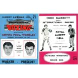Boxing collection 16 vintage programmes includes World, European and British title fights dating