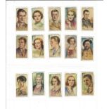 Film cigarette card collection 15 vintage cards picturing stars from the big screen such as Gary