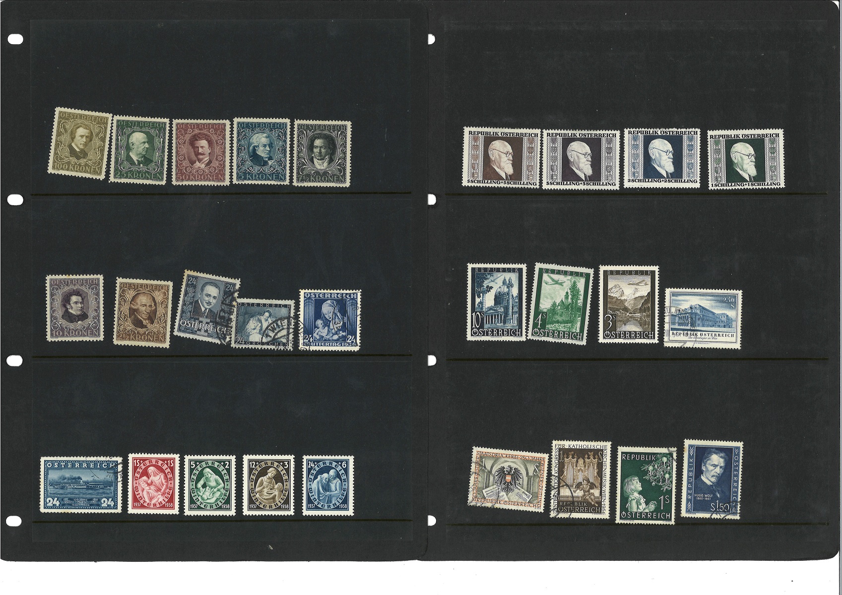 Austrian stamp collection on loose stock pages. 80+ stamps. Mint and used. Catalogues at nearly £ - Image 2 of 2