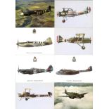 Aviation postcard collection includes 10 squadron print cards such as North American Mustang I No