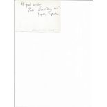 Ernest Armstrong Labour politician signed album page with biography. Political Historic Autograph.