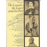 Derek Jacobi signed Old Vic Theatre programme The Lunatic the Lover and the Poet 5th Aug 1979 signed