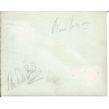 Ben Lyon and Bebe Daniels signed vintage autograph album page. Comes with biography info. TV Film