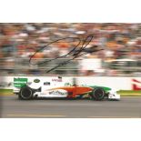 V Luizzi signed 12x8 colour photo racing for Force India. Good Condition. All autographs are genuine