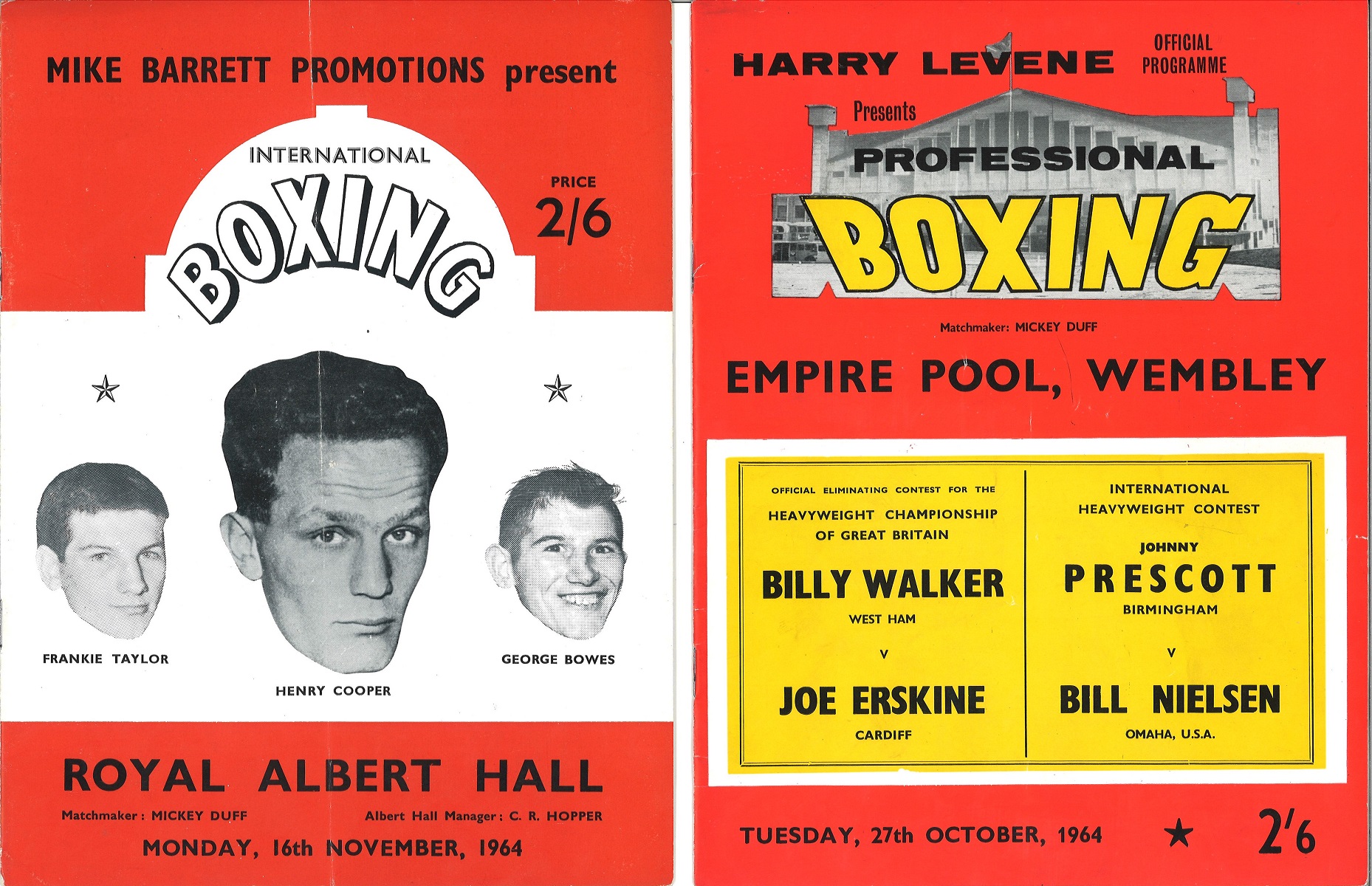 Boxing collection 16 vintage programmes includes World, European and British title fights dating - Image 2 of 3