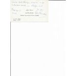 Sybil Thorndike signed note on personal stationary card with biography page. Good Condition. All