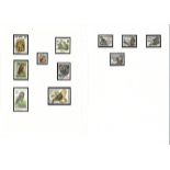 Collection of thematic stamps in album. 80+ stamps. World collection. Includes birds crabs and sea