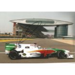 Adrian Sutil signed 12x8 colour photo racing for Force India. Good Condition. All autographs are