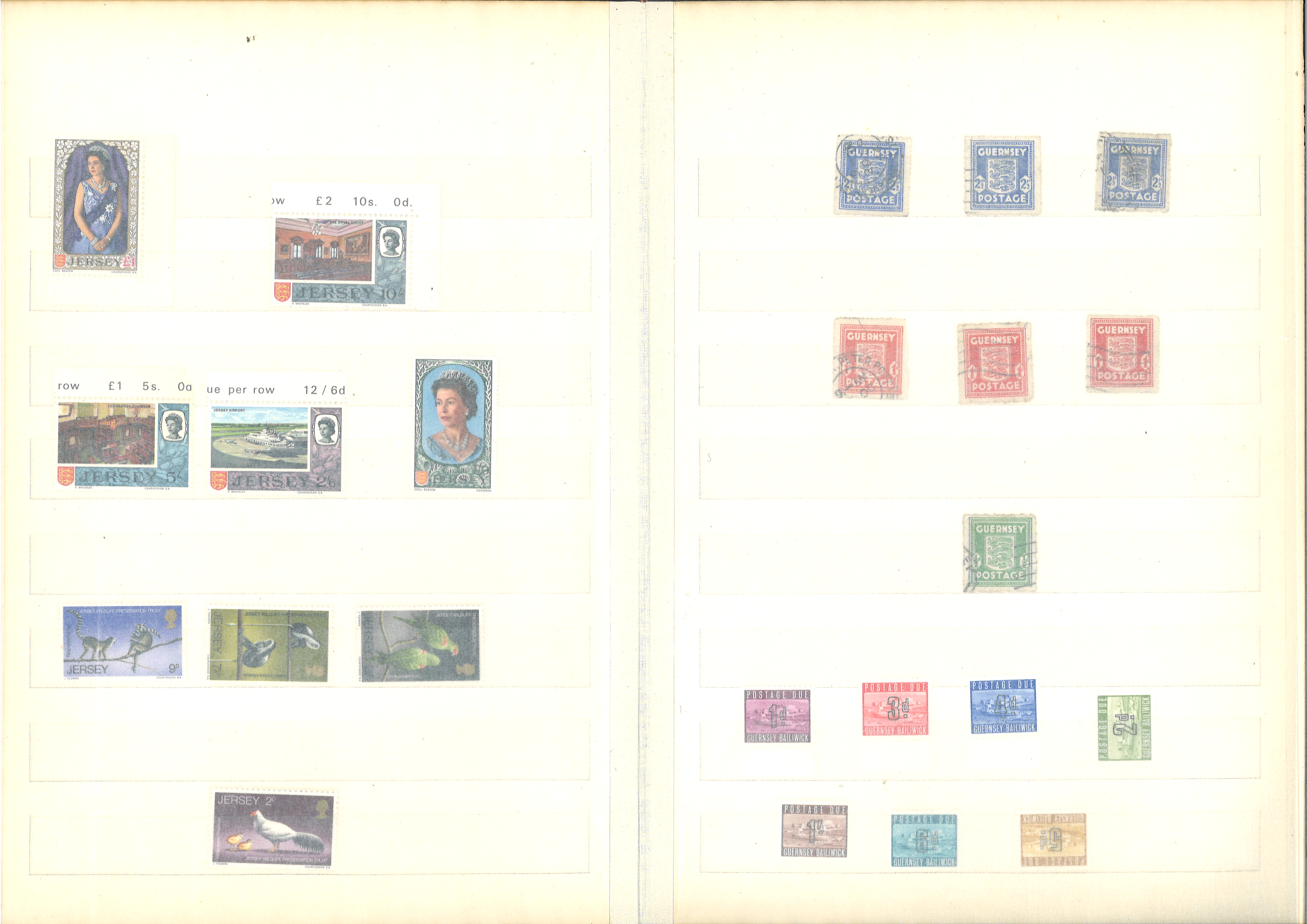 Jersey and Guernsey stamp collection in 16 page stockbook. Over 100 stamps. Mainly unmounted mint. - Image 3 of 4