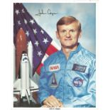 John H Casper signed 10x8 NASA portrait photo. American astronaut and United States Air Force pilot.