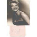 Yana signed autograph album page. Comes with unsigned photo. TV Film autograph. Good Condition.