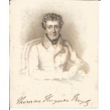Thomas Haynes Bayly ALS. Poet. Good Condition. All autographs are genuine hand signed and come