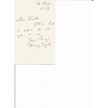 Sir Henry Taylor hand written letter. He was an English dramatist and poet, official, and well-