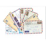 Worldwide Air Mail collection includes over 40 items from around the world includes handwritten
