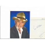 Don Williams signed lined page with unsigned colour photo. Good Condition. All autographs are