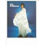 Iris Williams signed 10x8 colour photo. Welsh singer. Williams reached the peak of her popularity