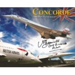 Concorde Captain Mike Bannister signed 10 x 8 colour photo. £10 - 14. Good Condition. All autographs