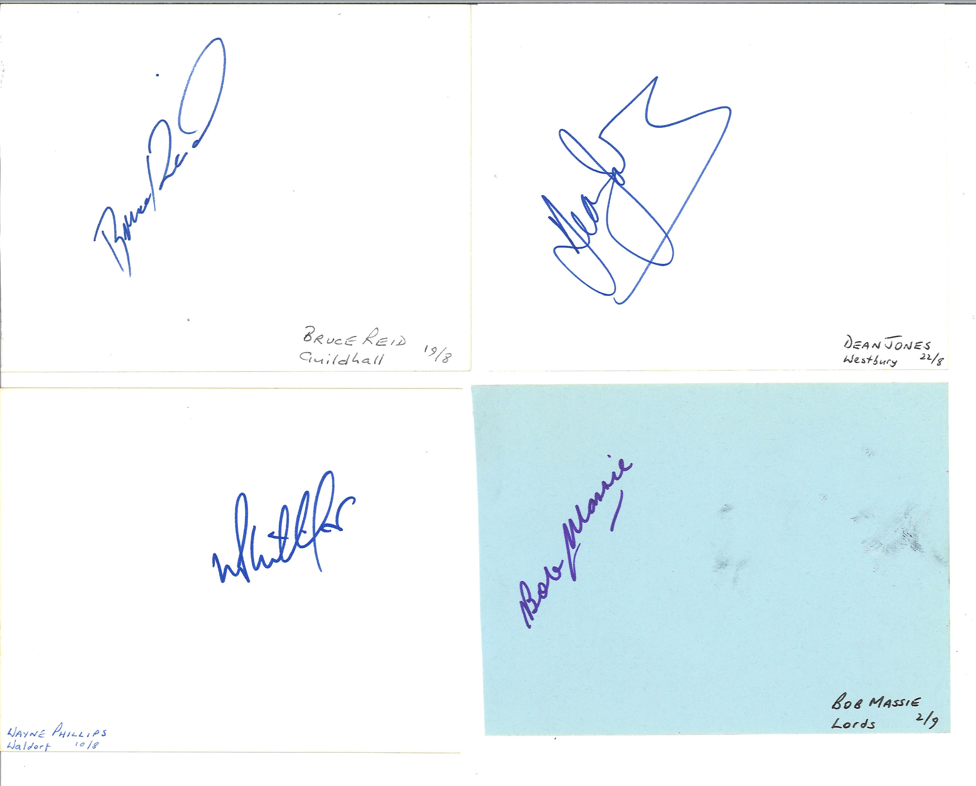 Australian cricket signed white card collection. 10 cards individually signed by Graham Yallop, - Image 2 of 2