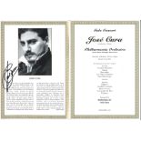 Opera Collection 3 signed programmes includes Royal Festival Hall programme Jose Gura Gala Concert