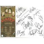 Daisy Pulls It off signed 12x10 Flyer signed by Kim Hartman, Miranda Nolan, Julia Mallam, Katie