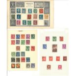 French stamp collection on 18 loose album pages. Good Condition. All autographs are genuine hand