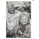 Googie Withers and her husband John McCallum signed 6x4 black and white photo. Good Condition. All