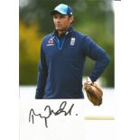 Mark Ramprakash signed white card with 10x8 colour photo. Sport autograph. Good Condition. All