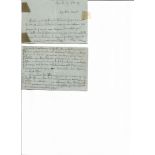 Jean Lorraine hand written note with biography, Jean Lorraine was born on May 18, 1906 in