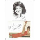 Bonnie Langford signed 6x4 b/w photo and autograph piece with cut out picture Actress. Good