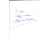 Maureen Lipman signed hard-back book Lip Reading. Signed on the inside page and dedicated. First