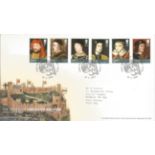 The Houses of Lancaster and York Kings and Queens unsigned FDC. Post mark Tewkesbury Gloucester 28