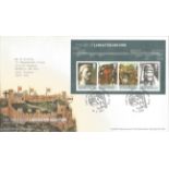 The Houses of Lancaster and York Kings and Queens unsigned FDC. Post mark Tewkesbury Gloucester 28