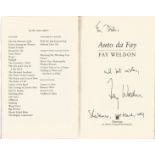 Fay Weldon signed soft-back book Auto da Fay. Signed on the title page and dedicated to Didi.