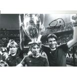 Peter With, Gary Shaw and Tony Morley Aston Villa Signed 12 x 8 inch football photo. Supplied from