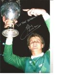 John Lukic Arsenal Signed 10 x 8 inch football photo. Supplied from stock of www.sportsignings.com