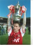 Marc Overmars Arsenal Signed 12 x 8 inch football photo. Supplied from stock of www.sportsignings.