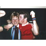 Peter Withe and Nigel Spink Aston Villa Signed 10 x 8 inch football photo. Supplied from stock of