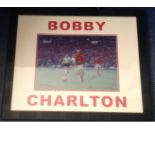 Bobby Charlton 66 England 22 X 26 framed and mounted colour photo. Supplied from stock of www.