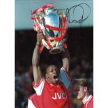 Ian Wright Arsenal Signed 16 x 12 inch football photo. Supplied from stock of www.sportsignings.