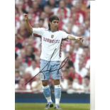 Juan Pablo Angel Aston Villa Signed 12 x 8 inch football photo. Supplied from stock of www.